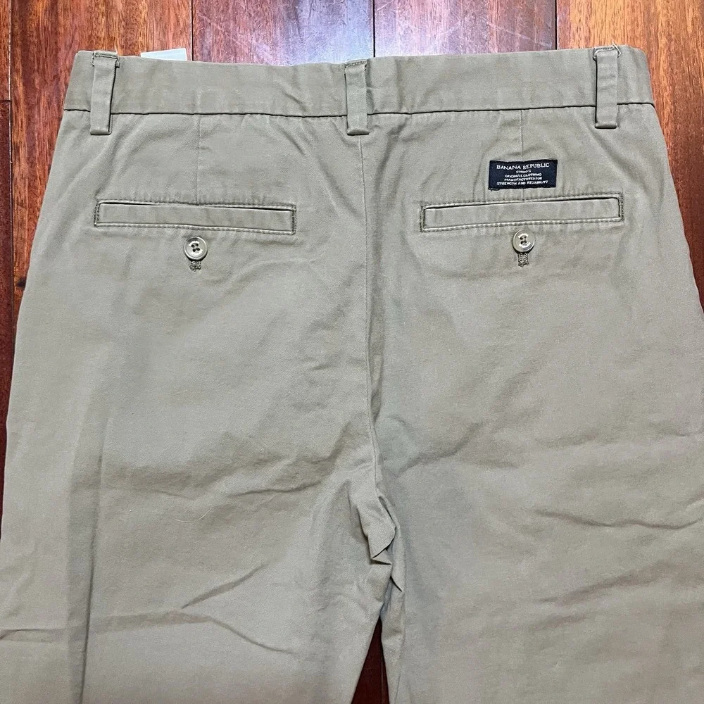 Banana Republic Pants Mens 30x30 Fits 31x28 Tan Aiden Chino Stretch Preppy EUC